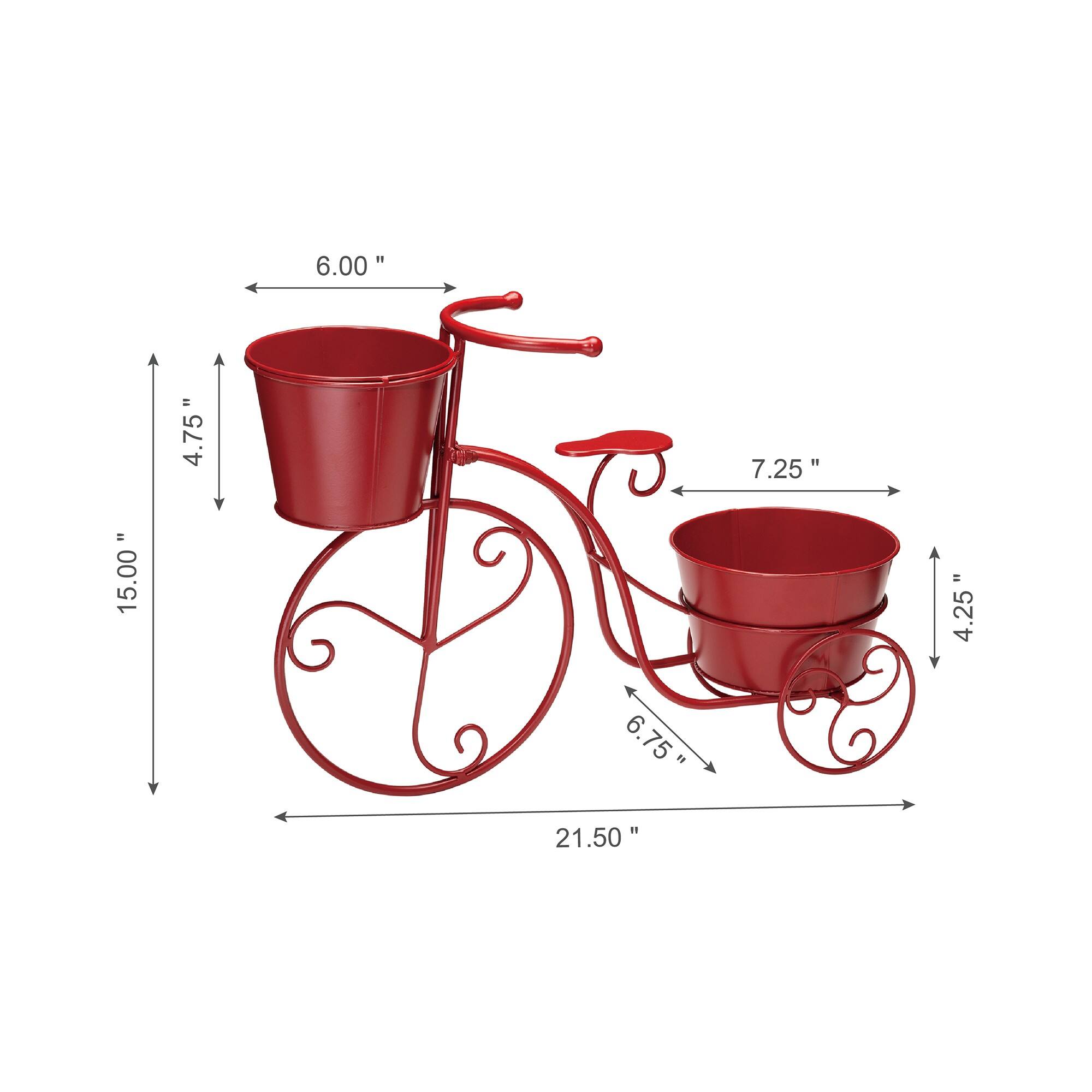 Glitzhome® 21.5'' Metal Bicycle Plant Stand